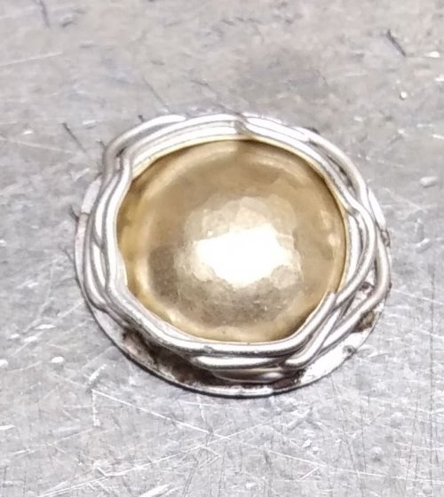 Judy Larson's Soldering a Dome to a Backplate - , Metalwork, Butane Torch, Soldering, Solder, Soldering a dome to a back plate